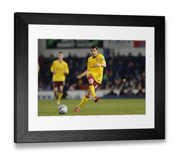 Framed Print : Cesc Fabregas (Arsenal). Ipswich Town 1: 0 Arsenal. Carling Cup Semi Final 1st Leg