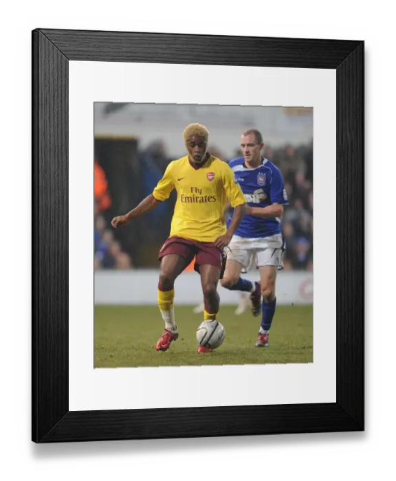 Framed Print : Alex Song (Arsenal) Colin Healy (Ipswich). Ipswich Town 1: 0 Arsenal, Carling Cup Semi Final 1st Leg Framed Print : Alex Song (Arsenal) Colin Healy (Ipswich). Ipswich Town 1: 0 Arsenal, Carling Cup Semi Final 1st Leg