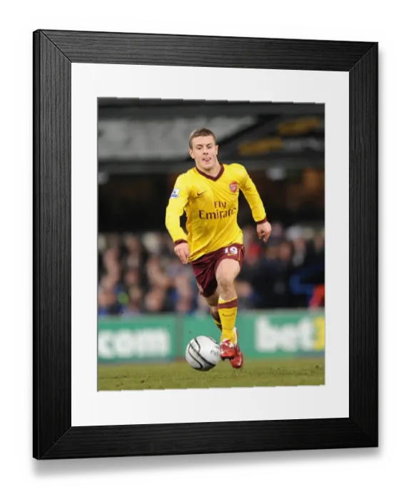 Framed Print : Jack Wilshere Leads Arsenal to 1-0 Carling Cup Semi-Final Victory over Ipswich Town