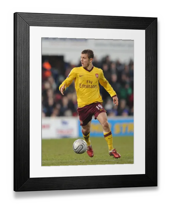 Framed Print : Jack Wilshere (Arsenal). Ipswich Town 1: 0 Arsenal, Carling Cup Semi Final 1st Leg