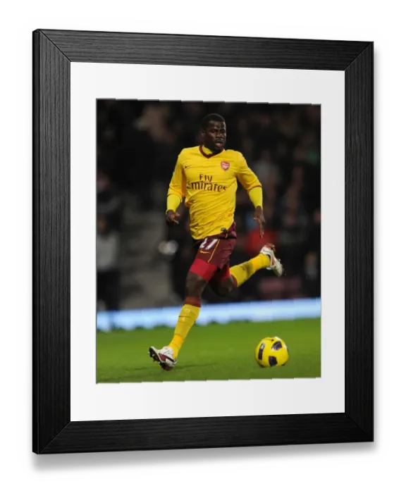 Framed Print : Emmanuel Eboue (Arsenal). West Ham United 0: 3 Arsenal. Barclays Premier League