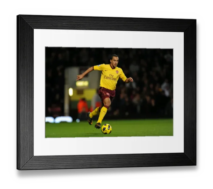 Framed Print : Theo Walcott (Arsenal). West Ham United 0: 3 Arsenal. Barclays Premier League