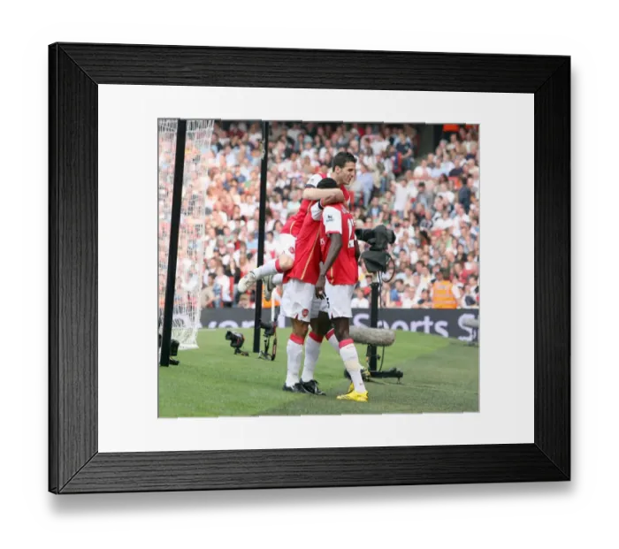 Framed Print : Julio Baptista celebrates scoring Arsenals 1st goal Framed Print : Julio Baptista celebrates scoring Arsenals 1st goal