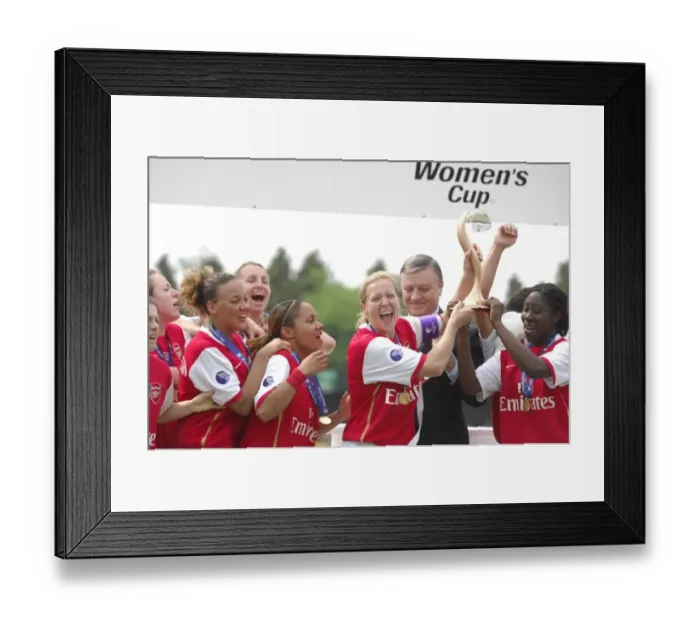 Framed Print : Arsenal Ladies Lift UEFA Women's Cup: 2006-07 Final (1-0 Agg.) - Arsenal vs. UMEA IK Framed Print : Arsenal Ladies Lift UEFA Women's Cup: 2006-07 Final (1-0 Agg.) - Arsenal vs. UMEA IK