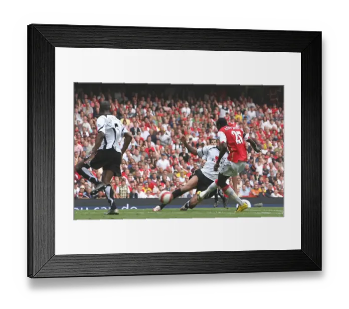 Framed Print : Adebayor Scores the Second Goal: Arsenal 3-1 Fulham, Barclays Premiership, Emirates Stadium, London, 2007 Framed Print : Adebayor Scores the Second Goal: Arsenal 3-1 Fulham, Barclays Premiership, Emirates Stadium, London, 2007