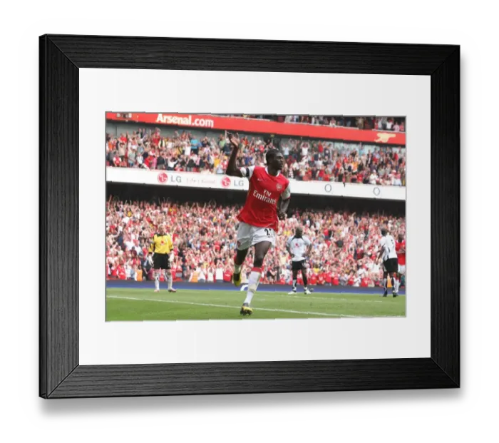 Framed Print : Adebayor's Brilliant Double: Arsenal's 3-1 Victory Over Fulham, Emirates Stadium, 2007