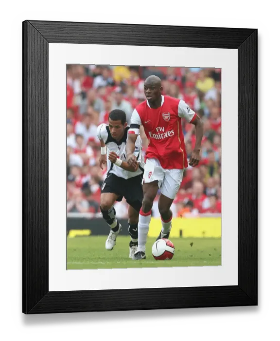 Framed Print : Abu Diaby (Arsenal) Liam Rosenior (Fulham) Framed Print : Abu Diaby (Arsenal) Liam Rosenior (Fulham)