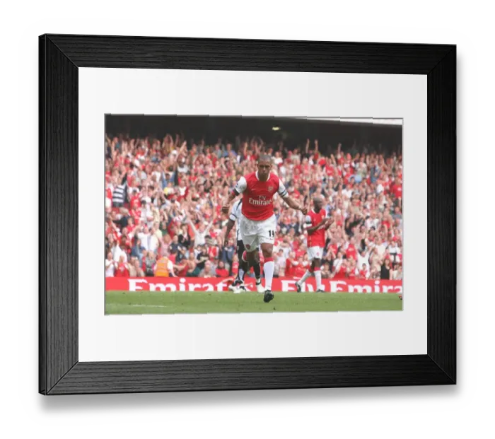 Framed Print : Gilberto scoring the 3rd Arsenal goal