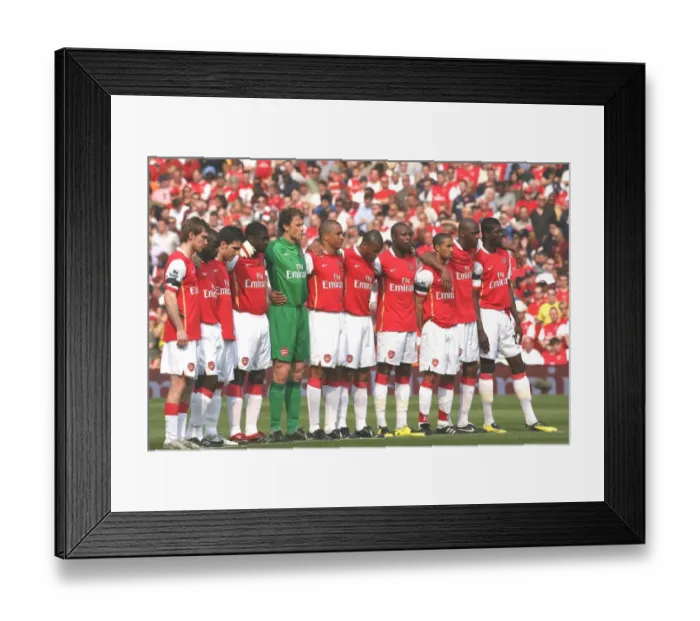 Framed Print : Arsenal Honors Fallen Legends Milton and Ball During Emotional 3:1 Victory Over Fulham, 2007