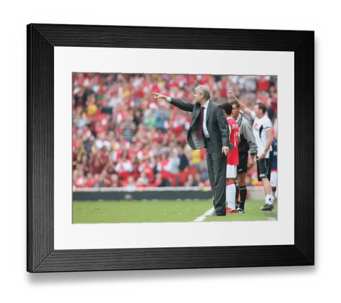 Framed Print : Arsenal manager Arsene Wenger during the match