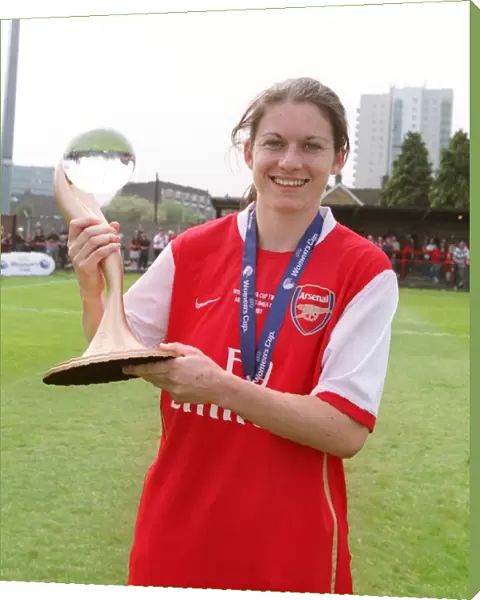 Karen Carney (Arsenal) with the European Trophy