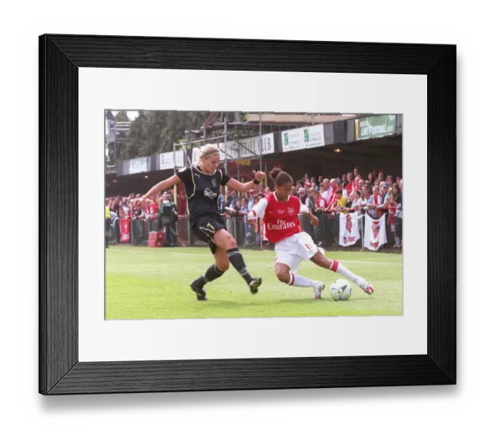 Framed Print : Arsenal's Rachel Yankey and Lisa Dahlqvist of Umea Clash in UEFA Cup Final