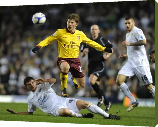 Andrey Arshavin (Arsenal) Alex Bruce (Leeds). Leeds United 1: 3 Arsenal