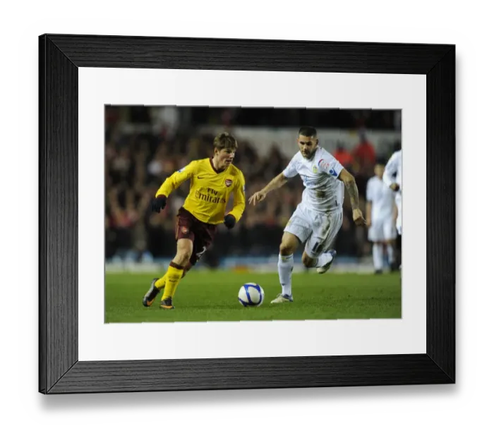 Framed Print : Andrey Arshavin (Arsenal) Bradley Johnson (Leeds). Leeds United 1: 3 Arsenal Framed Print : Andrey Arshavin (Arsenal) Bradley Johnson (Leeds). Leeds United 1: 3 Arsenal