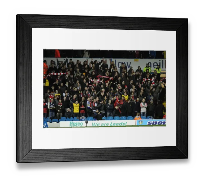 Framed Print : Arsenal fans. Leeds United 1: 3 Arsenal, FA Cup 3rd Round Replay, Elland Road Framed Print : Arsenal fans. Leeds United 1: 3 Arsenal, FA Cup 3rd Round Replay, Elland Road