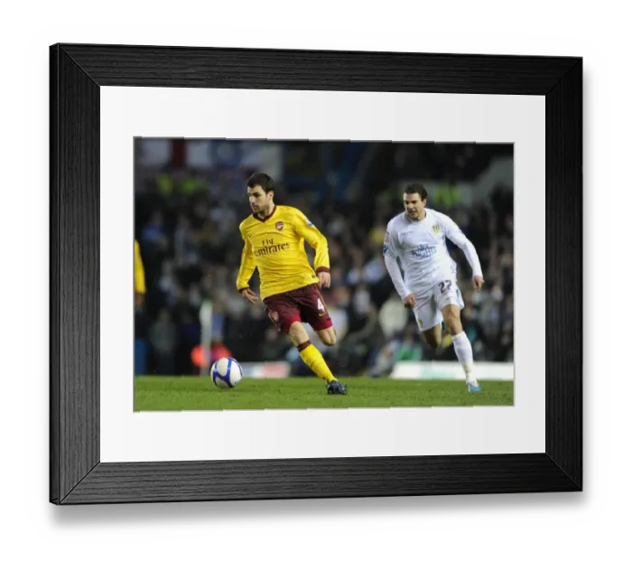 Framed Print : Cesc Fabregas (Arsenal) Davide Somma (Leeds). Leeds United 1: 3 Arsenal