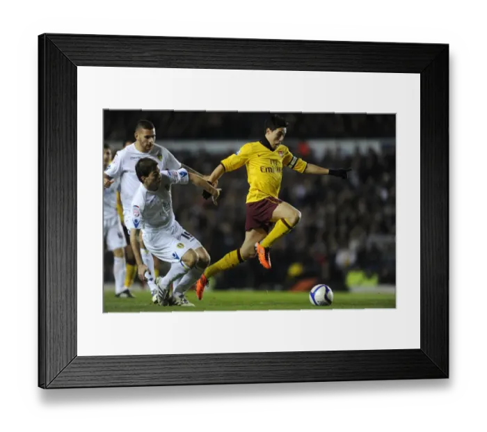 Framed Print : Samir Nasri Scores First Arsenal Goal: 3-1 FA Cup Victory Over Leeds United