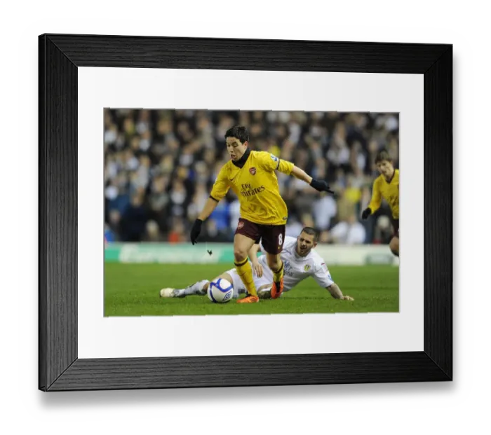 Framed Print : Samir Nasri (Arsenal) Bradley Johnson (Leeds). Leeds United 1: 3 Arsenal