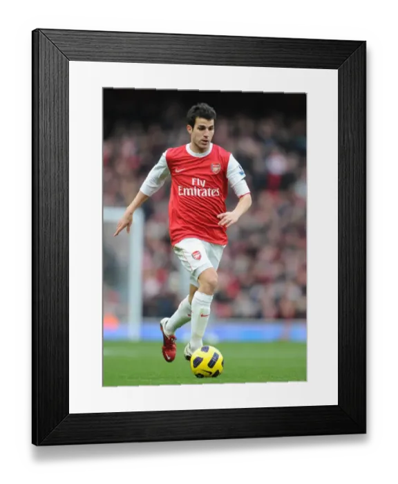 Framed Print : Cesc Fabregas (Arsenal). Arsenal 3: 0 Wigan Athletic. Barclays Premier League