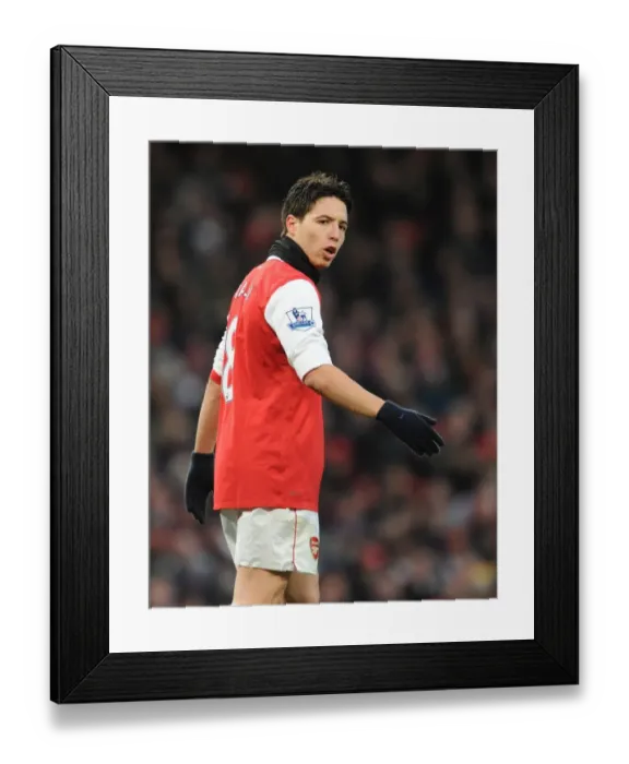 Framed Print : Arsenal's Samir Nasri Shines in 3-0 Barclays Premier League Victory over Wigan Athletic Framed Print : Arsenal's Samir Nasri Shines in 3-0 Barclays Premier League Victory over Wigan Athletic