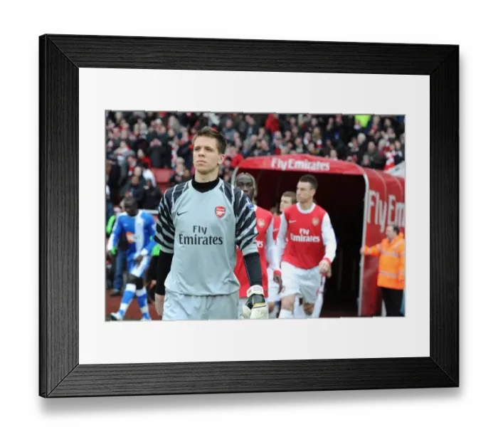 Framed Print : Wojciech Szczesny (Arsenal). Arsenal 3: 0 Wigan Athletic. Barclays Premier League Framed Print : Wojciech Szczesny (Arsenal). Arsenal 3: 0 Wigan Athletic. Barclays Premier League