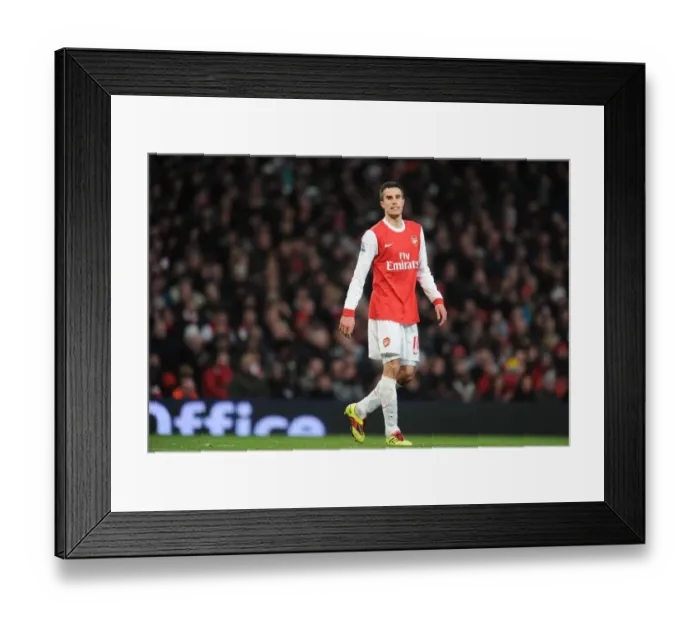 Framed Print : Robin van Persie's Hat-Trick: Arsenal Crushes Wigan Athletic 3-0 in Premier League