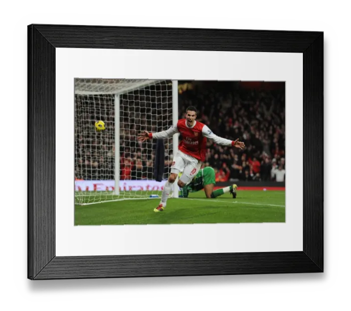 Framed Print : Robin van Persie's Triumph: Arsenal's Thrilling 3-0 Victory Over Wigan Athletic in the Barclays Premier League Framed Print : Robin van Persie's Triumph: Arsenal's Thrilling 3-0 Victory Over Wigan Athletic in the Barclays Premier League