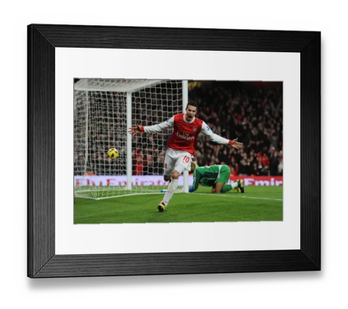 Framed Print : Robin van Persie's Triumph: Arsenal's Thrilling 3-0 Victory Over Wigan Athletic (Barclays Premier League, 2011) Framed Print : Robin van Persie's Triumph: Arsenal's Thrilling 3-0 Victory Over Wigan Athletic (Barclays Premier League, 2011)