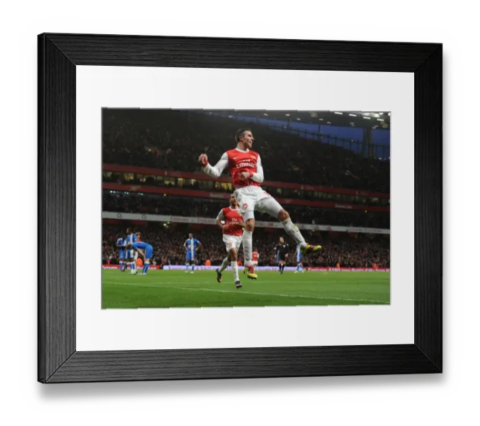 Framed Print : Robin van Persie's Triumph: Arsenal's Thrilling 3-0 Victory over Wigan Athletic (2010-11) Framed Print : Robin van Persie's Triumph: Arsenal's Thrilling 3-0 Victory over Wigan Athletic (2010-11)
