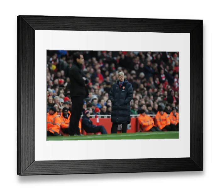 Framed Print : Arsenal manager Arsene Wenger. Arsenal 3: 0 Wigan Athletic. Barclays Premier League Framed Print : Arsenal manager Arsene Wenger. Arsenal 3: 0 Wigan Athletic. Barclays Premier League