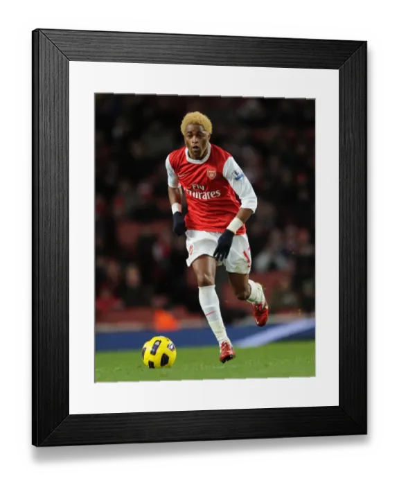 Framed Print : Alex Song (Arsenal). Arsenal 3: 0 Wigan Athletic. Barclays Premier League