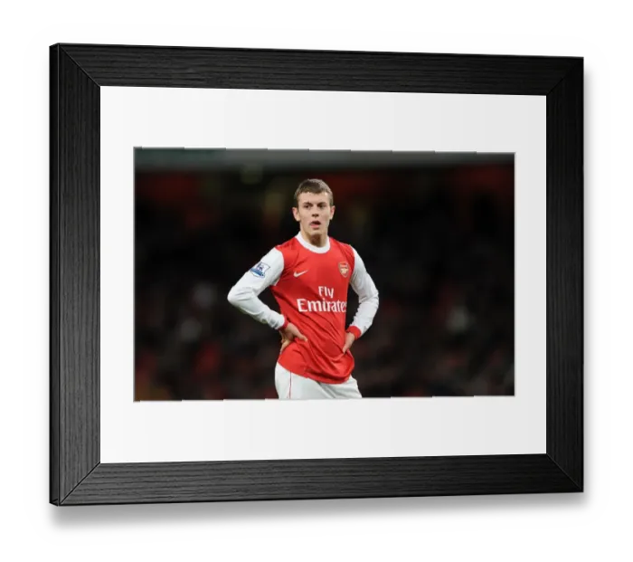 Framed Print : Jack Wilshere (Arsenal). Arsenal 3: 0 Wigan Athletic. Barclays Premier League