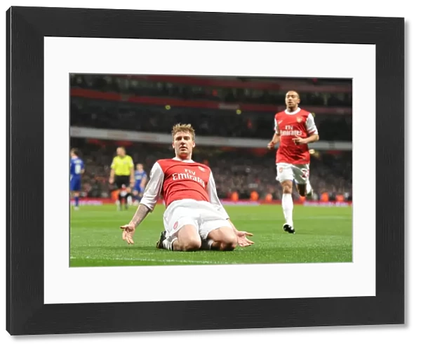 Arsenal's Bendtner Scores Thriller: Arsenal Crushes Ipswich Town 3-0 in Carling Cup Semifinal