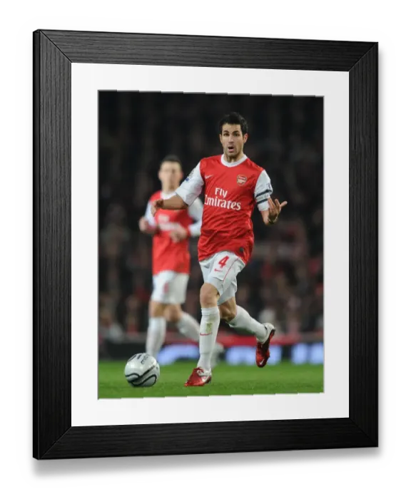 Framed Print : Cesc Fabregas Leads Arsenal to Carling Cup Semi-Final Victory (3-0 vs Ipswich Town)