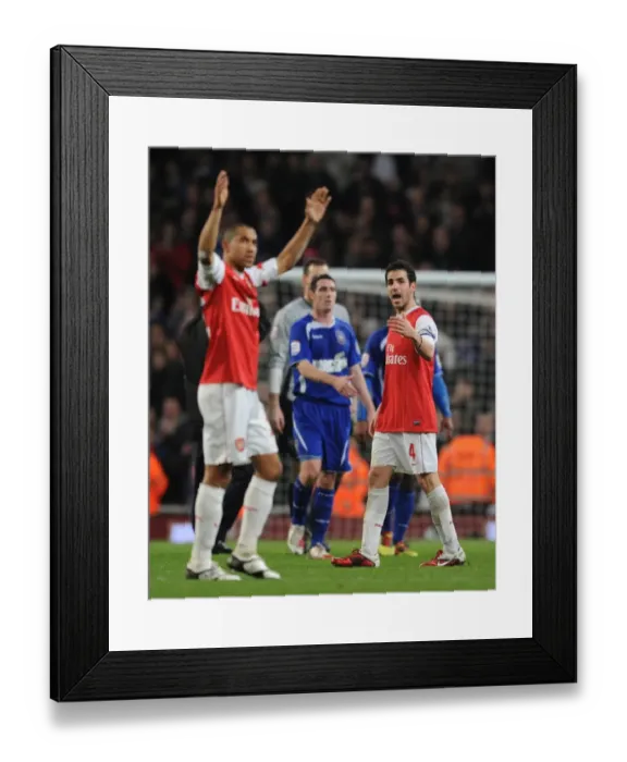 Framed Print : Cesc Fabregas and Gael Clichy (Arsenal). Arsenal 3: 0 Ipswich Town (3: 1 agg) Framed Print : Cesc Fabregas and Gael Clichy (Arsenal). Arsenal 3: 0 Ipswich Town (3: 1 agg)