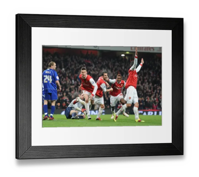 Framed Print : Koscielny Scores the Decisive Goal: Arsenal Advances to Carling Cup Final (3-0 vs Ipswich, 3-1 agg) Framed Print : Koscielny Scores the Decisive Goal: Arsenal Advances to Carling Cup Final (3-0 vs Ipswich, 3-1 agg)