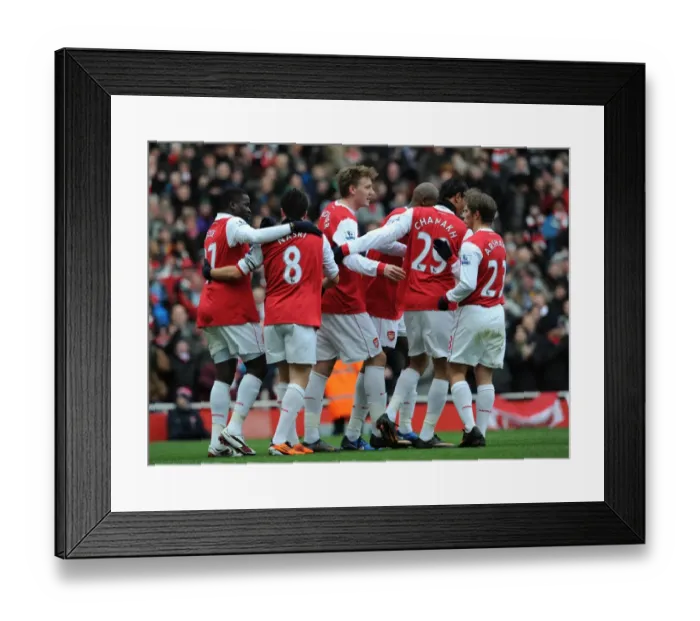 Framed Print : Nicklas Bendtner celebrates scoring Arsenals 1st goal with Andrey Arshavin Framed Print : Nicklas Bendtner celebrates scoring Arsenals 1st goal with Andrey Arshavin
