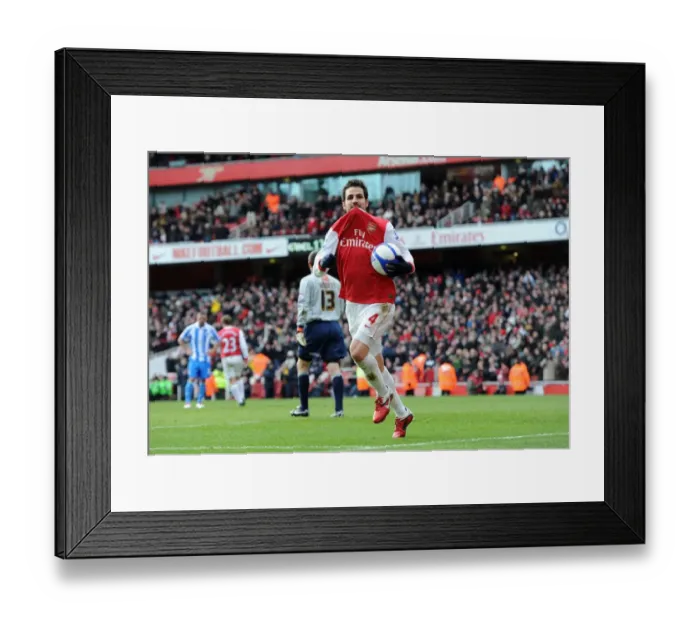 Framed Print : Cesc Fabregas's Thrilling Goal: Arsenal Takes 2-1 Lead Over Huddersfield Town in FA Cup Framed Print : Cesc Fabregas's Thrilling Goal: Arsenal Takes 2-1 Lead Over Huddersfield Town in FA Cup