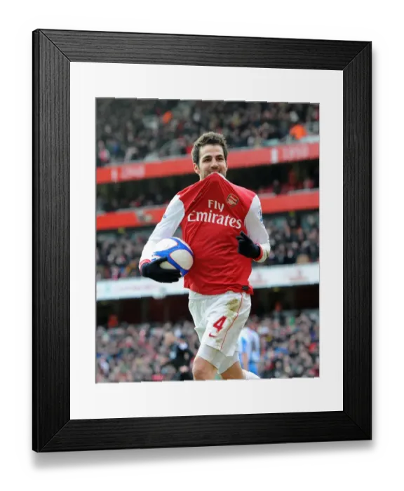 Framed Print : Cesc Fabregas's FA Cup Goal: Arsenal's 2-1 Victory over Huddersfield Town