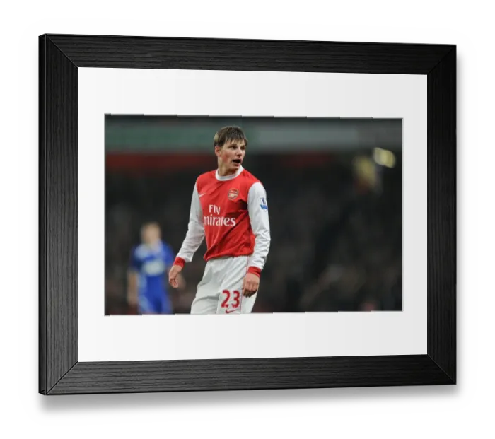 Framed Print : Andrey Arshavin (Arsenal). Arsenal 3: 0 Ipswich Town. Carling Cup, semi final 2nd leg