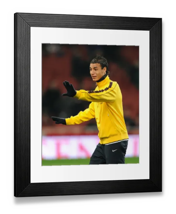 Framed Print : Marouane Chamakh (Arsenal). Arsenal 3: 0 Ipswich Town. Carling Cup, semi final 2nd leg