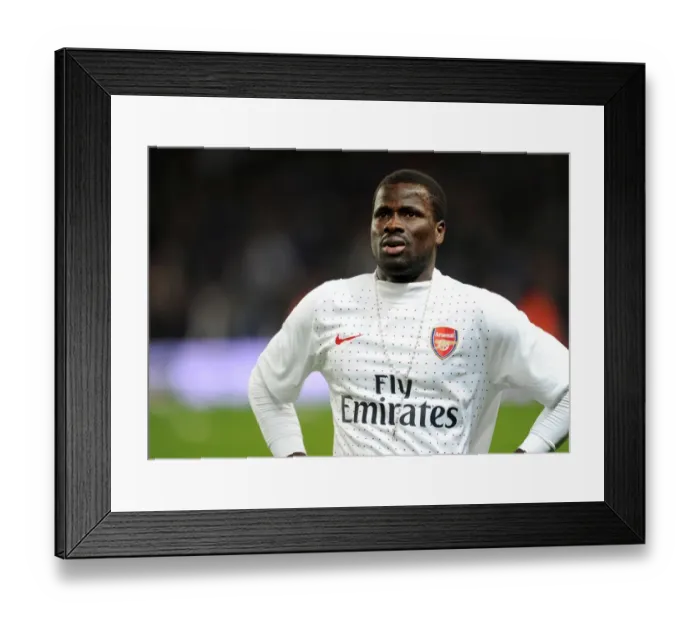 Framed Print : Emmanuel Eboue (Arsenal). Arsenal 3: 0 Ipswich Town. Carling Cup, semi final 2nd leg
