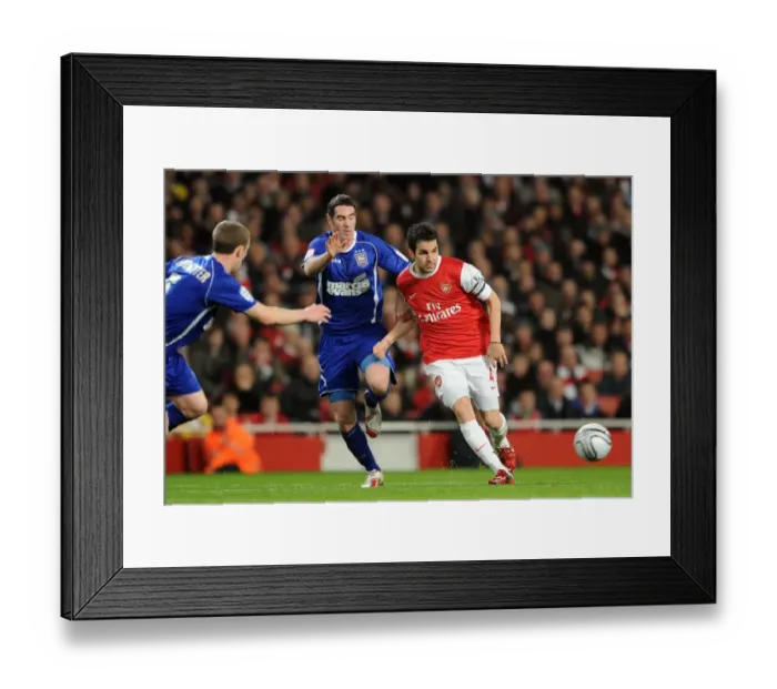 Framed Print : Cesc Fabregas (Arsenal) Mark Kennedy (Ipswich). Arsenal 3: 0 Ipswich Town