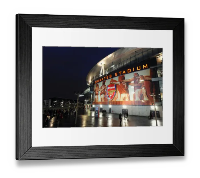 Framed Print : Arsenal's Triumph: 3-0 Victory over Wigan Athletic at Emirates Stadium