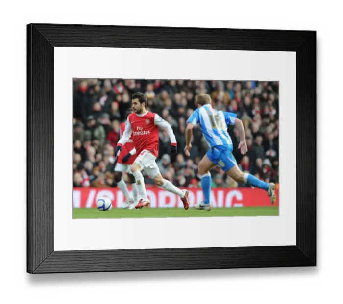 Framed Print : Cesc Fabregas (Arsenal) Scott Arfield (Huddersfield). Arsenal 2: 1 Huddersfield Town
