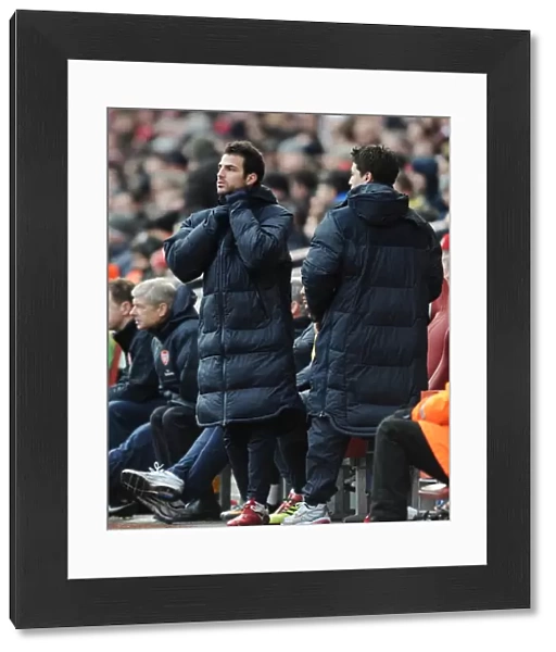 Cesc Fabregas and Samir Nasri (Arsenal). Arsenal 2: 1 Huddersfield Town
