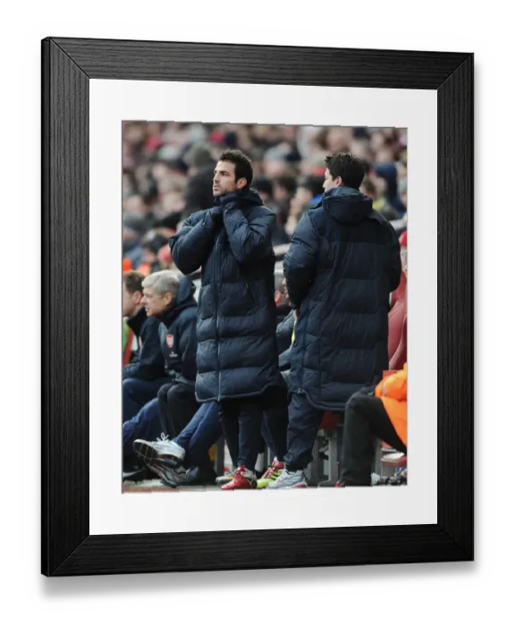 Framed Print : Cesc Fabregas and Samir Nasri (Arsenal). Arsenal 2: 1 Huddersfield Town