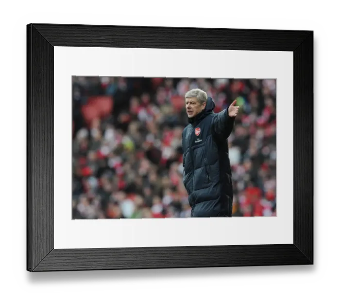 Framed Print : Arsene Wenger Celebrates Arsenal's FA Cup Victory over Huddersfield Town (2011) Framed Print : Arsene Wenger Celebrates Arsenal's FA Cup Victory over Huddersfield Town (2011)