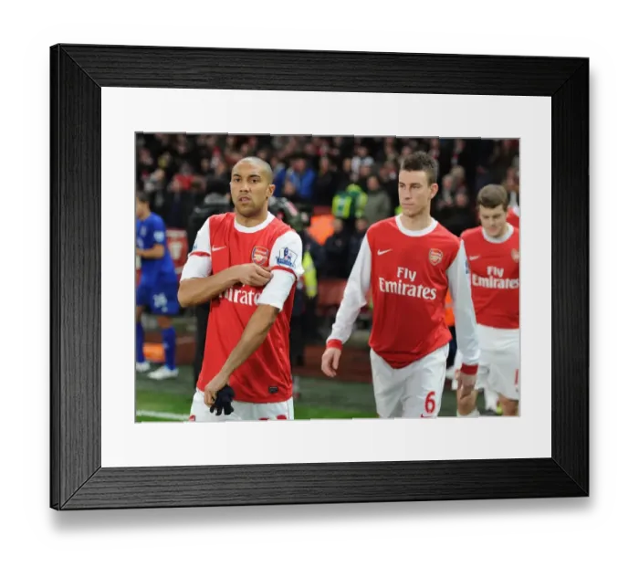 Framed Print : Gael Clichy (Arsenal). Arsenal 2: 1 Everton, Barclays Premier League, Emirates Stadium