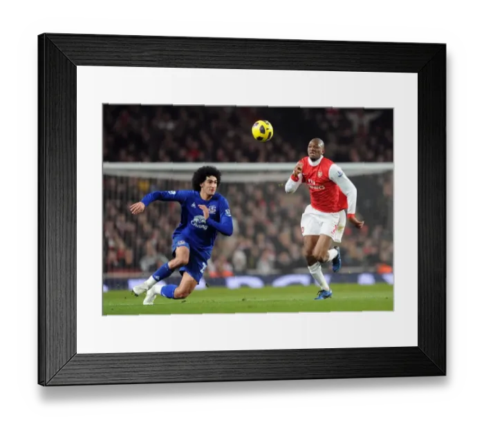Framed Print : Abou Diaby (Arsenal) Marouane Fellaini (Everton). Arsenal 2: 1 Everton. Barclays Premier League
